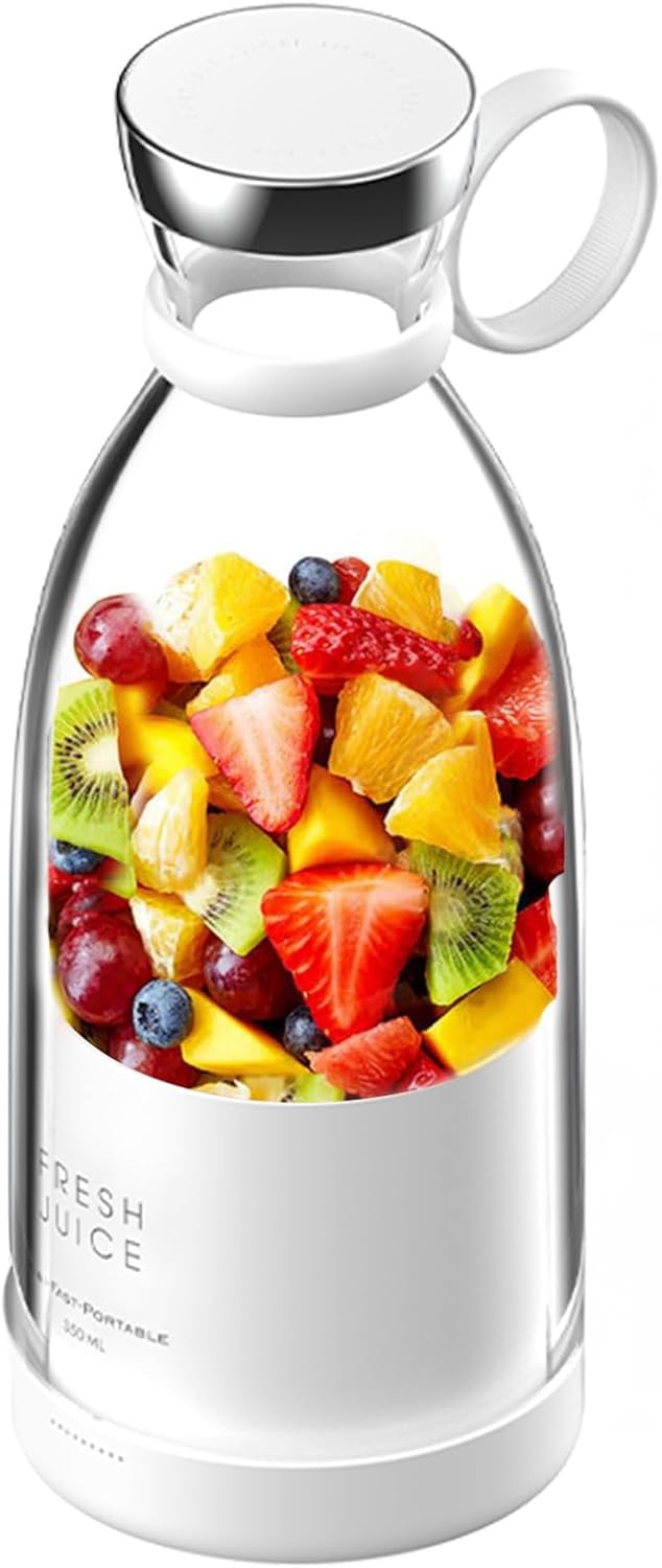 Mini Portable Blender, Cordless, Food Grade Material, 12fl oz, Magnetic Charging, Waterproof, Fresh & Light, Personal Blender for Shakes & Smoothies (Clear/Pink) - PuriLite