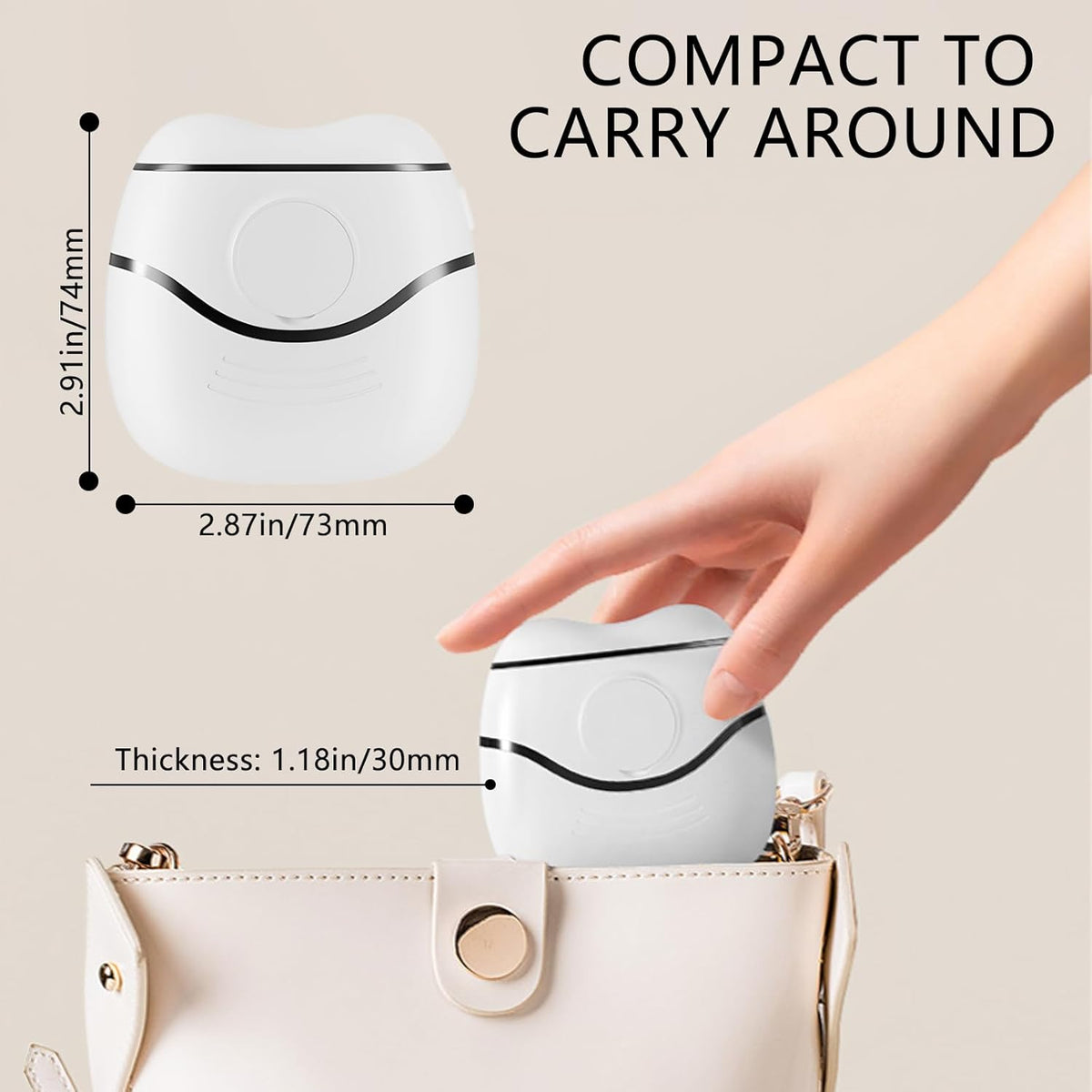Electric Nail Clipper, Baby Nail Grinder, 2in1 Automatic Nail Clippers File Electric for Baby, Elderly(White) - PuriLite