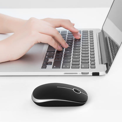 Wireless Mouse, Vssoplor 2.4G Slim Portable Computer Mice with Nano Receiver for Notebook, PC, Laptop, Computer (Sapphire Blue) - PuriLite