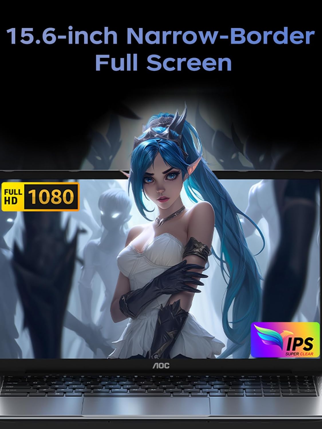 2025 AOC TX15 Laptop, 15.6-inch FHD (1920 x 1080) Display, Intel N150(4C/4T) Processor, 16GB DDR4 RAM, 512GB SSD, Windows 11 Pro, WiFi5, BT5.0, 38Wh Battery, Gray - PuriLite