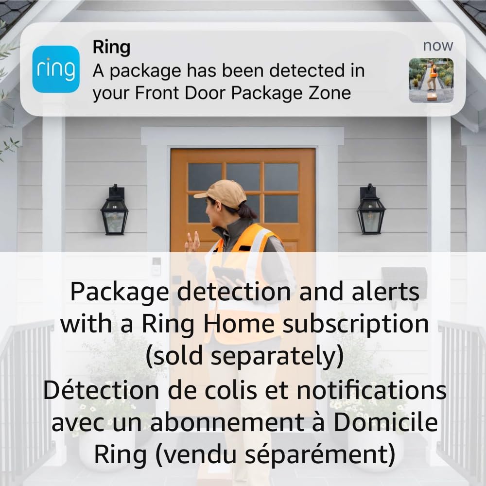 Ring Battery Doorbell Plus (newest model), Head-to-Toe HD+ Video, motion detection & alerts, and Two-Way Talk - PuriLite