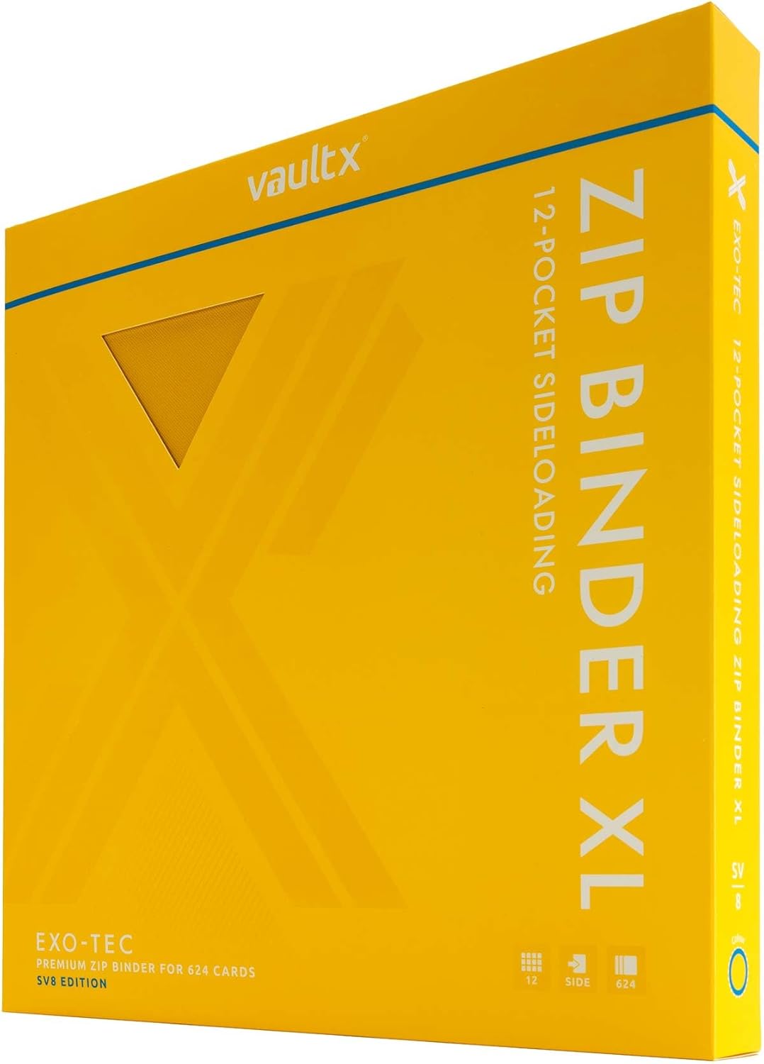 Vault X 12 Pocket Trading Card Zip Binder, 480 Cards, Compatible with Pokemon Scarlet & Violet Set, Exo-Tec Album Material, 20 Side-Loading Pages, Folder for Collectible TCG (SV1) - PuriLite