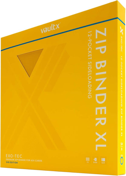 Vault X 12 Pocket Trading Card Zip Binder, 480 Cards, Compatible with Pokemon Scarlet & Violet Set, Exo-Tec Album Material, 20 Side-Loading Pages, Folder for Collectible TCG (SV1) - PuriLite