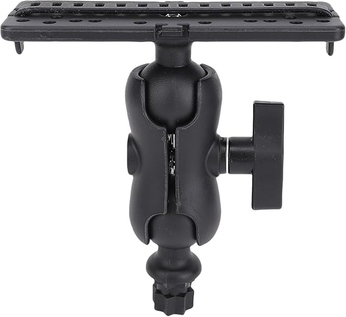 Fish Finder Mount Base, 360 Degree Rotating Fish Finder Bracket Universal Marine Electronic Holder ABS Mounting Plate for Kayaks and Boats - PuriLite