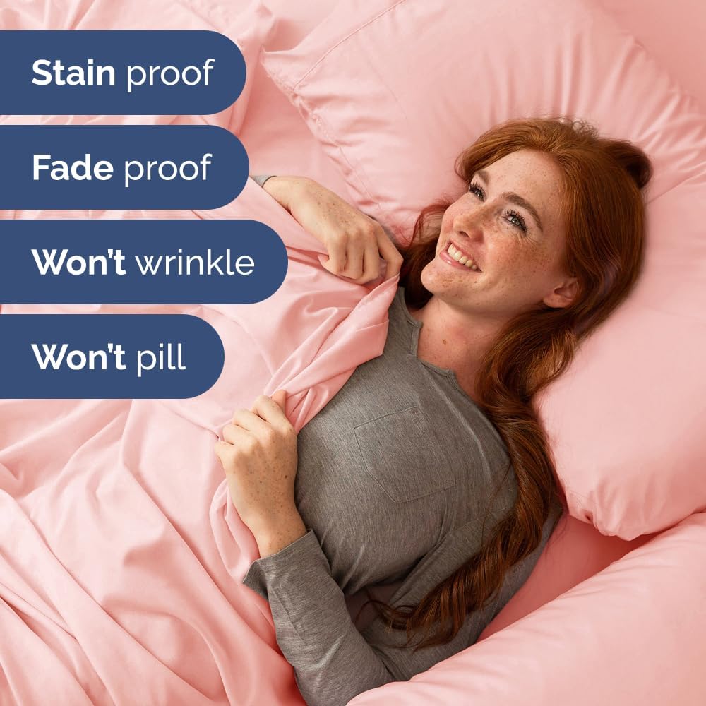 Extra Deep Queen Sheet Set - 6 Piece Breathable & Cooling Sheets - Hotel Luxury Bed Sheets Set - Easy & Secure Fit - Soft, Wrinkle Free & Comfy Sheets Set - White Sheet Set w/Extra Deep Pockets - PuriLite