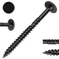 FMhotu 6 Inch Heavy-Duty Outdoor Deck Screws, 50Pcs Star Drive Decking Wood Screws, Rust Resistant Timber Screws for Timber/Log/Landscaping Wood (#14 x 6 Black - PuriLite