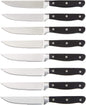 Amazon Basics Premium 8-Piece Kitchen Steak Knife Set, Black - PuriLite