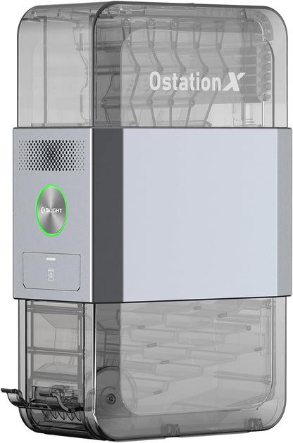 OLIGHT Ostation X 3-in-1 Smart Battery Charger with Charging Testing & Storage, Exclusively for 36 AAA Ni-MH Batteries, No Polarity Check Needed, Bad Battery Detection, App Monitoring (Grey) - PuriLite