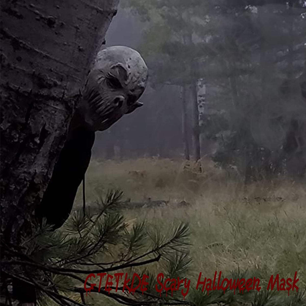 GTETKDE Scary Halloween Mask, Evil Dead Cosplay Alien Bloody Monster Masks Creepy Latex Demon Mask - PuriLite
