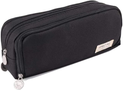 Big Capacity Pencil Case, OLIYuMi 3 Compartment Pencil Pouch Pencil Bag Storage Box Stationery Organizer Makeup Bag with Zipper Closure for Student Office College Boys and Girls (Pink) - PuriLite