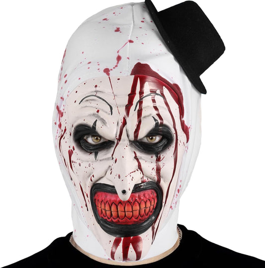 Scary Halloween Mask,Scariest Clown Mask for Adults, Comfortable Breathable Latex Terrifier Mask For Halloween Parties - PuriLite