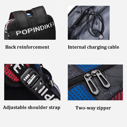 Boys' backpack School Backpack,Stylish backpack with USB port.Laptop Backpack can hold 15.6in Notebook (Red) - PuriLite