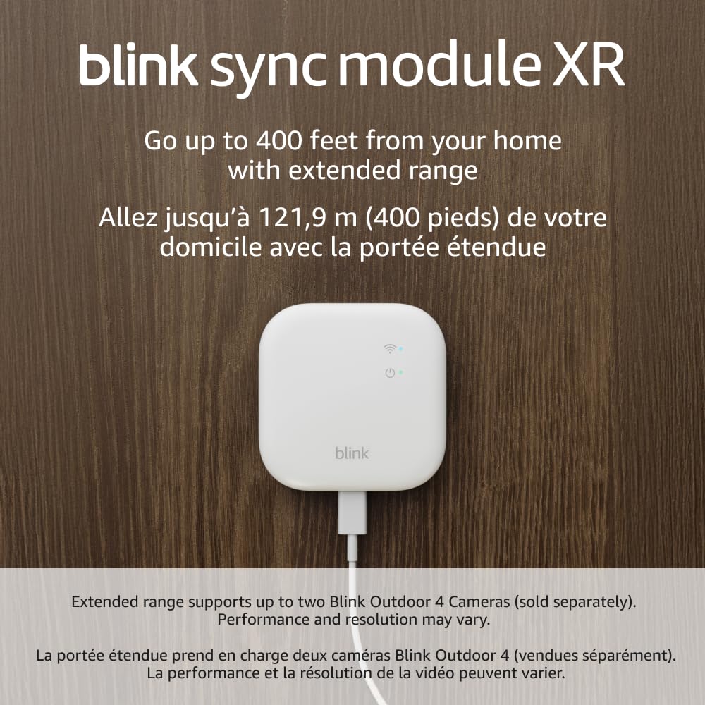Blink Sync Module XR (newest model) — System hub for all Blink devices, go up to 400 feet from your home with extended range for Outdoor 4 - PuriLite