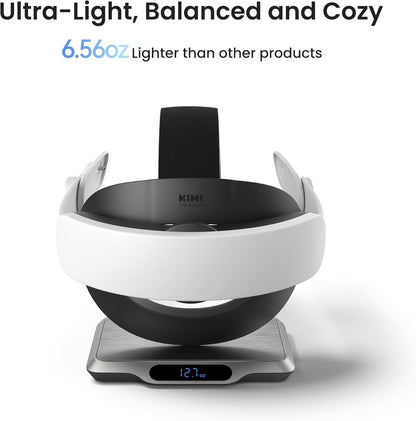 KIWI design K4 Boost Battery Head Strap for Meta Oculus Quest 3/3S, Adjustable VR Headband Accessories with Dual Charge, Extend Playtime & Reduce Facial Stress - PuriLite