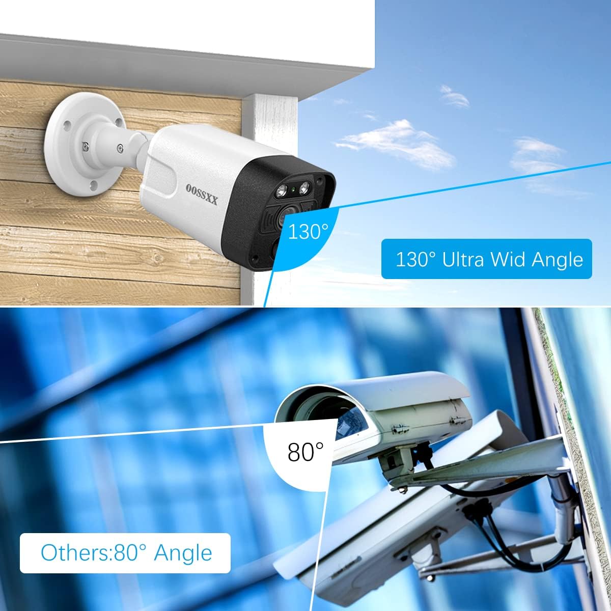 (4K/8.0MP,130°Ultra Wide Angle,2-Way Audio) Wired PoE Camera System with Monitor Outdoor IP Camera for House Indoor Home Security Systems, PIR Surveillance Cameras Video DVR Set - PuriLite