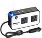 200W Car Power Inverter, PiSFAU DC 12V to 110V AC Car Plug Adapter Outlet with [20W USB-C] /USB-Fast Charger(18W) / 4.8A Dual USB/car Charger for Laptop - PuriLite