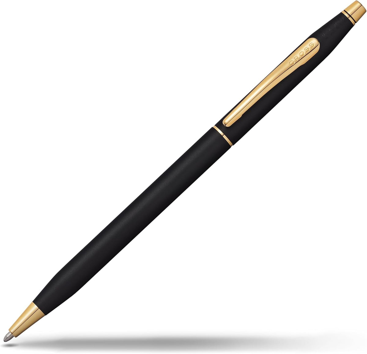 Cross Classic Century Classic Black Ballpoint Pen with 23 Karat Gold Plated Appointments (2502) - PuriLite