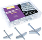 Swpeet Assorted 24 Pcs Toggle Bolt and Wing Nut for Hanging Heavy Items on Drywall - 1/8 inch, 3/16Inch, 1/4Inch - PuriLite