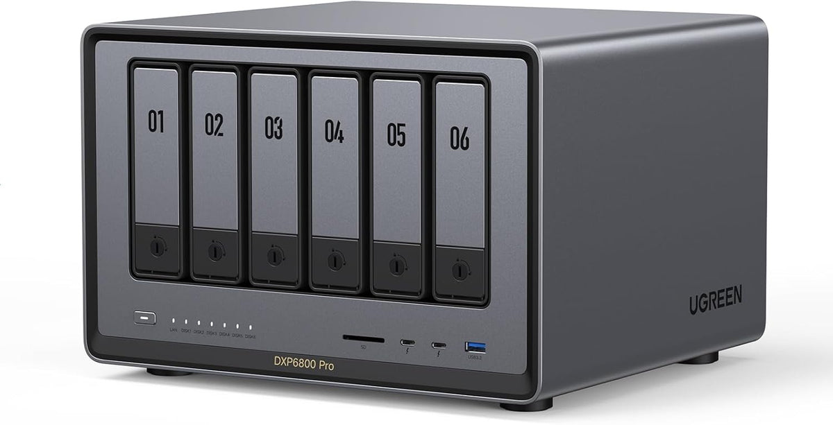 UGREEN NASync DXP4800 4-Bay Desktop NAS, Auto Backup Phones/PCs Private Cloud Storage for Home & Office, Intel N100 Quad-core CPU, 8GB DDR5 RAM, 32G eMMC, 2 * 2.5GbE, Dual M.2 Slots, 4K HDMI(Diskless) - PuriLite