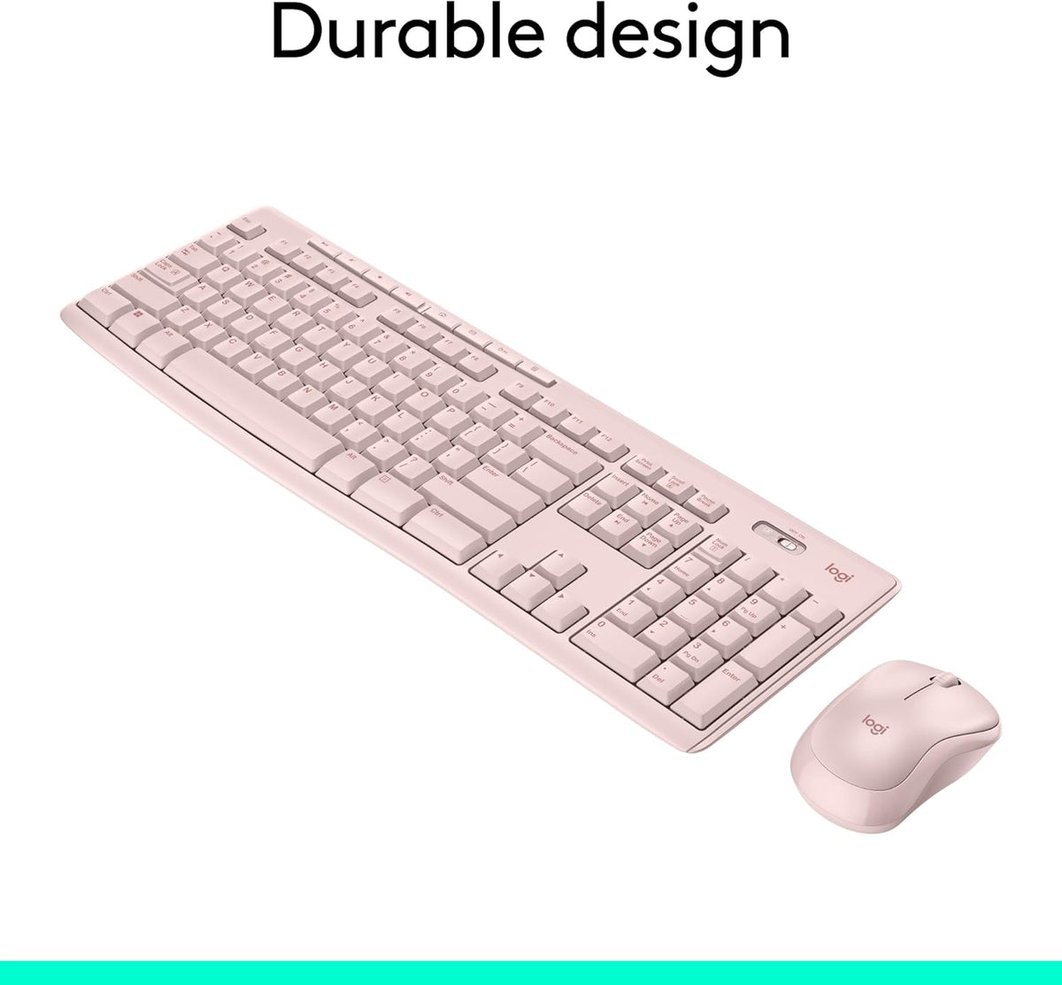 Logitech MK295 Wireless Mouse & Keyboard Combo with SilentTouch Technology, Full Numpad, Advanced Optical Tracking, Lag-Free Wireless, 90% Less Noise - Graphite - PuriLite