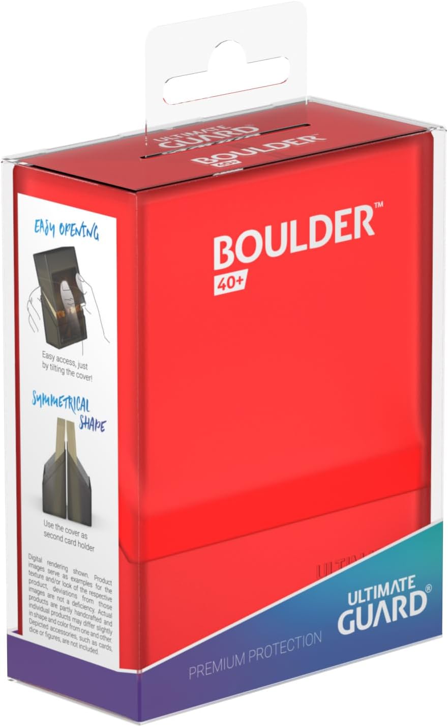 Ultimate Guard Boulder 100+ Classic, Deck Case for 100 Double-Sleeved TCG Cards, Onyx, Secure & Durable Storage for Trading Card Games, Soft-Touch Finish - PuriLite