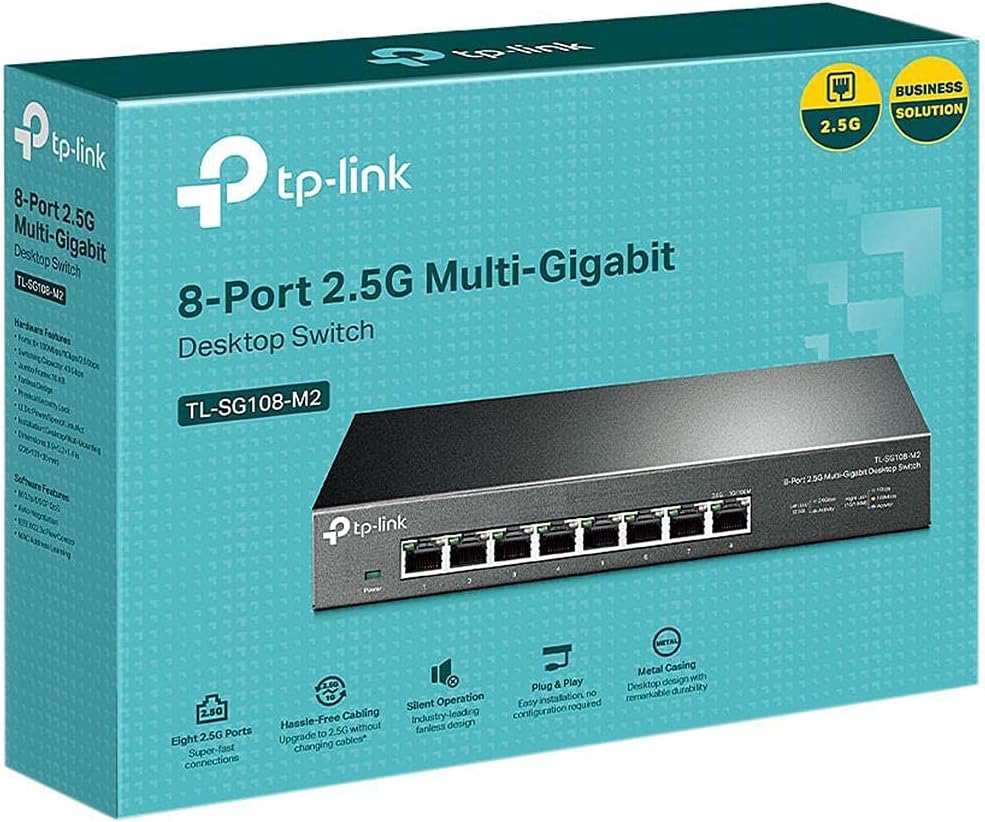TP-Link TL-SX1008 | 8 Port 10G/Multi-Gig Unmanaged Ethernet Switch | Desktop/Rackmount | Plug & Play | Sturdy Metal Casing | Limited Lifetime Protection | Speed Auto-Negotiation - PuriLite