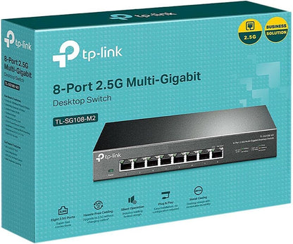 TP-Link TL-SX1008 | 8 Port 10G/Multi-Gig Unmanaged Ethernet Switch | Desktop/Rackmount | Plug & Play | Sturdy Metal Casing | Limited Lifetime Protection | Speed Auto-Negotiation - PuriLite