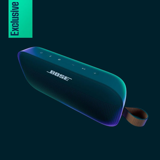Bose SoundLink Flex Portable Bluetooth Speaker (2nd Gen), Portable Outdoor Speaker with Hi-Fi Audio, Up to 12 Hours Battery Life, Waterproof and Dustproof, Twilight Blue - Limited Edition - PuriLite