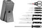 ZWILLING Twin Chef 9Piece Knife Block Set - Corrosion Resistant, Ice-Hardened Ultra Sharp Blades Graphite-Grey, Professional Knife Set, Durable, Dishwasher Safe - PuriLite