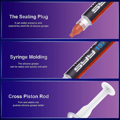 Thermal Paste, SYY 4G with Toolkit CPU Paste Thermal Compound Paste Heatsink for IC/Processor/CPU/All Coolers, Carbon Based High Performance, Thermal Interface Material - PuriLite