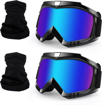 Motorcycle Goggles for Dirt Bike, Motocross, ATV, Racing, and Ski - Windproof and Dustproof - PuriLite