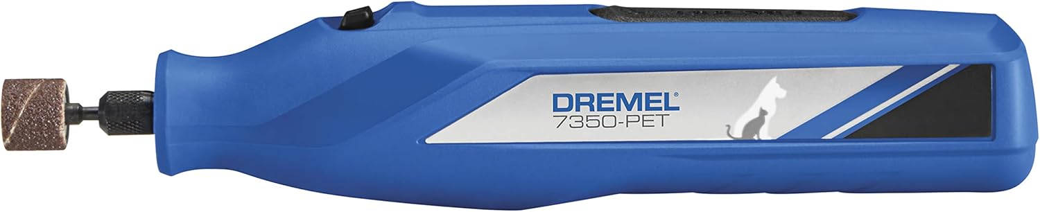 Dremel 7350-PET 4V Pet & Dog Nail Grinder, Easy-to-Use & Safe Nail Trimmer, Professional Pet Grooming Kit - Works on Large, Medium, Small Dogs & Cats - PuriLite