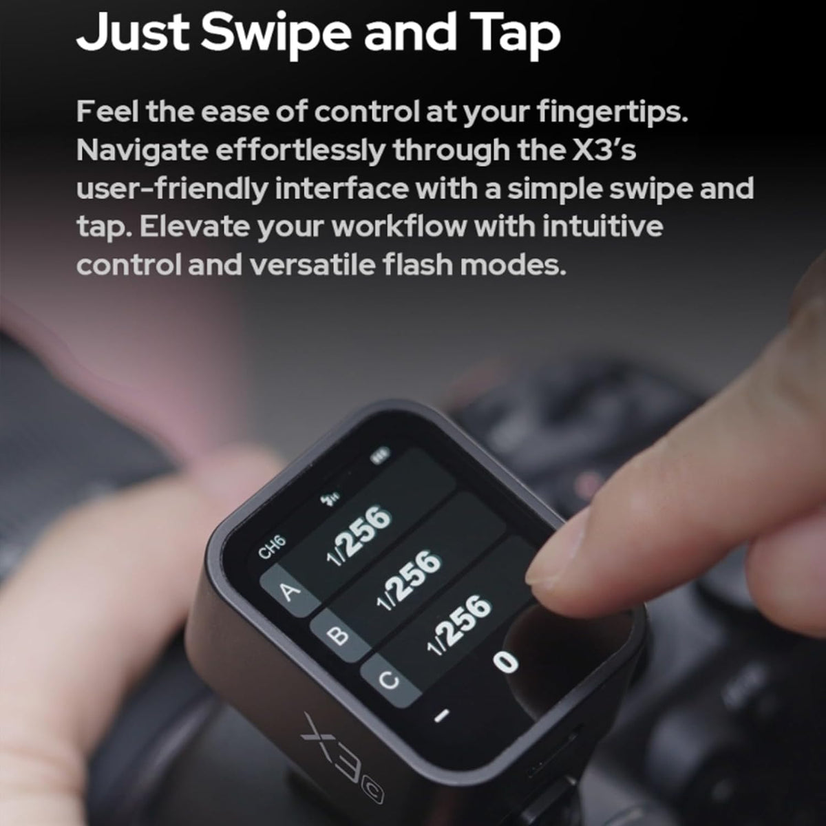 Godox X3-C X3C X3 C Touchscreen TTL Wireless Flash Trigger for Canon, 2.4GHz Wireless, High Speed Sync, OLED Screen Adjustable Brightness TTL Speedlight Transmitter for Canon EOS Cameras - PuriLite