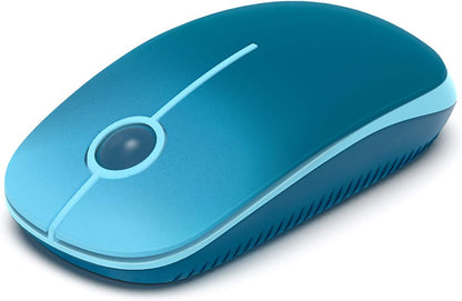 Wireless Mouse, Vssoplor 2.4G Slim Portable Computer Mice with Nano Receiver for Notebook, PC, Laptop, Computer (Black and Gray) - PuriLite