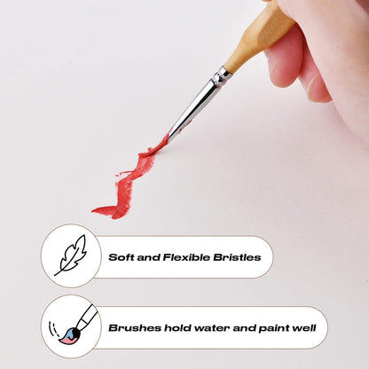 Detail Paint Brushes Set 10pcs Miniature Brushes for Fine Detailing & Art Painting - Acrylic, Watercolor,Oil,Models - PuriLite