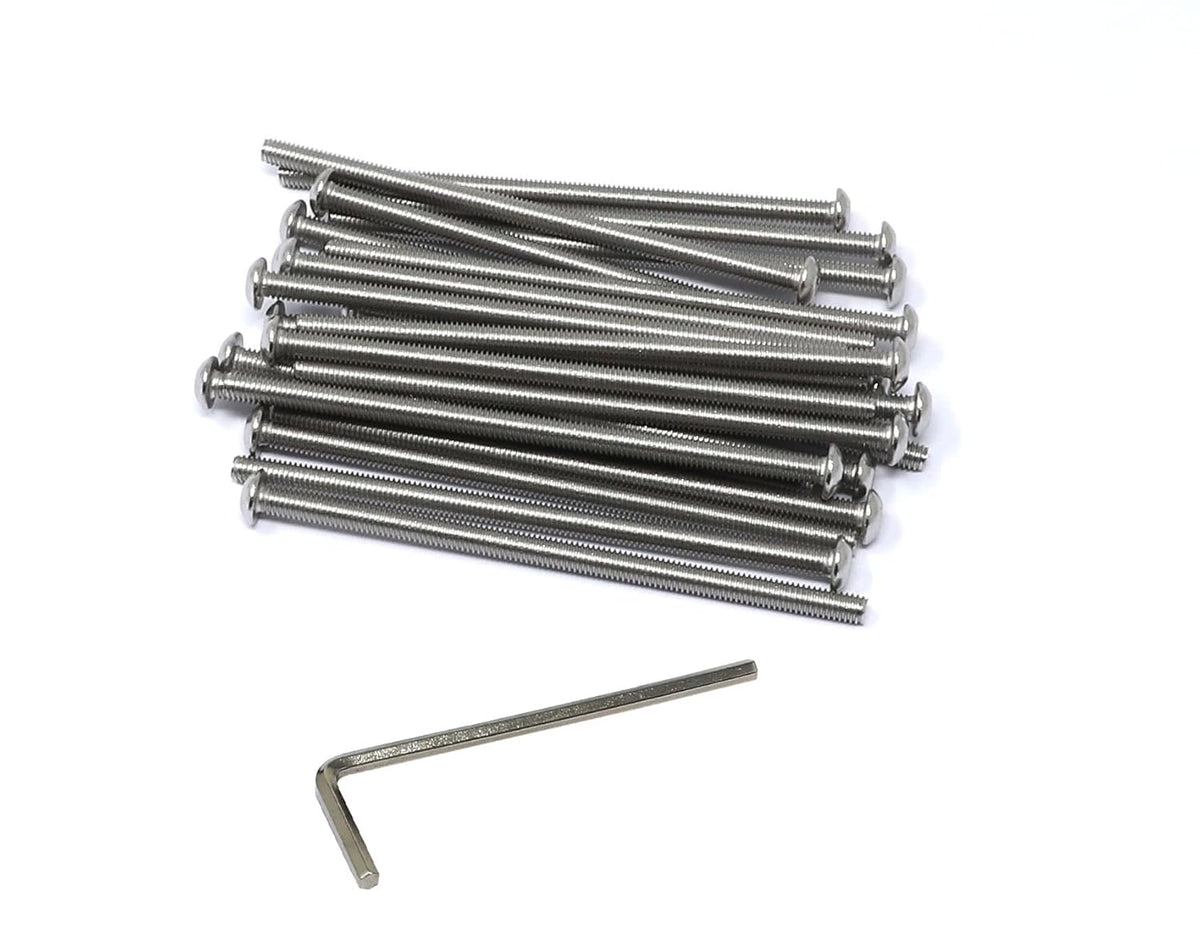 iexcell 50 Pcs M6 x 20mm Thread Pitch 1 mm Stainless Steel 304 Hex Socket Button Head Cap Screws Bolts Kit - PuriLite
