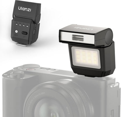 ULANZI Mini Camera Flash SL01 Speedlite Digital Camera Speedlight with Hot Shoe, Compatible with Sony/Canon/Fuji/Nikon/Panasonic/Olympus/Pentax - PuriLite