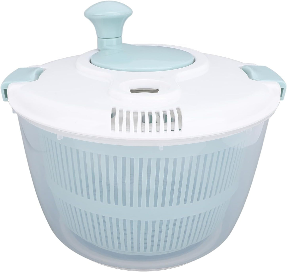 Salad Spinner Vegetable Dryer Lettuce Spinner 5L Large Capacity Fruit Washing Bowl with Strainer Manual Water Drainage Multi Purpose Kitchen Tool - PuriLite