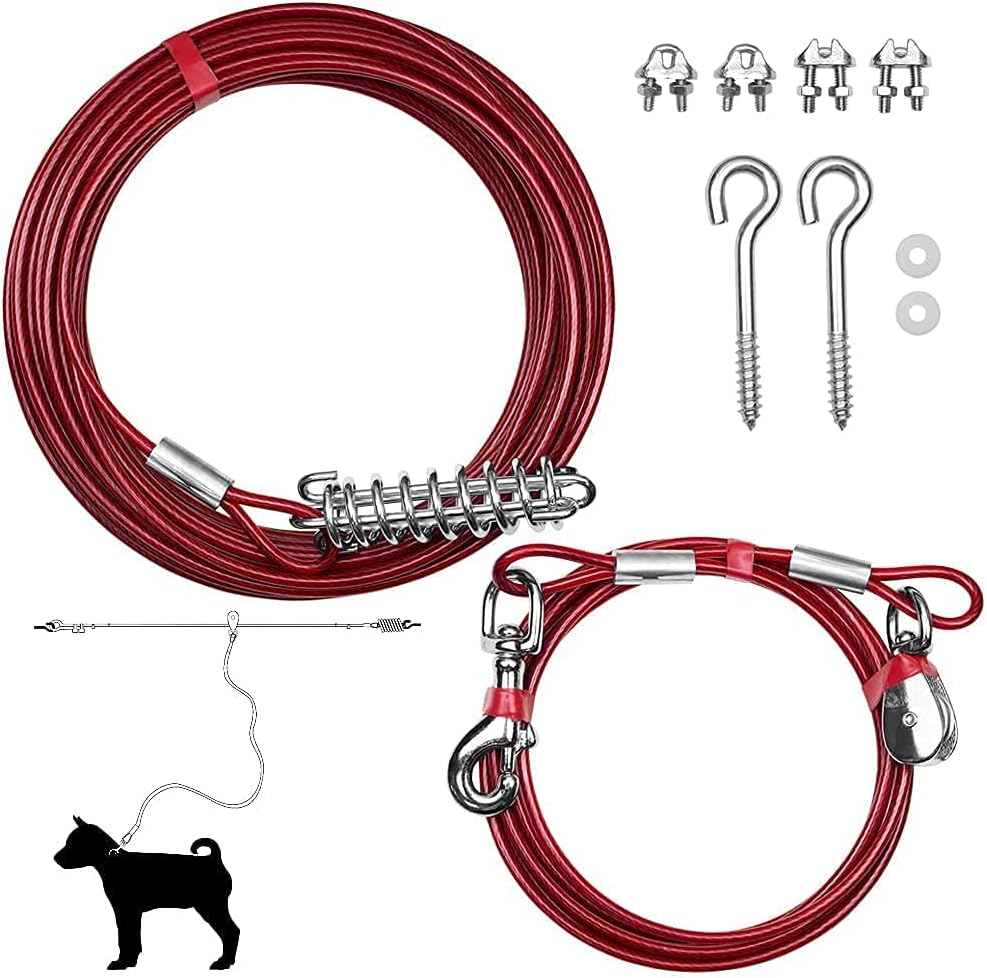 BV Pet Small Tie Out Cable for Dog up to 35 Pound, 25-Feet - PuriLite