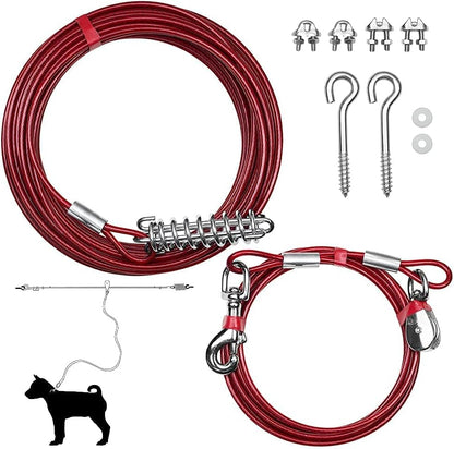BV Pet Small Tie Out Cable for Dog up to 35 Pound, 25-Feet - PuriLite
