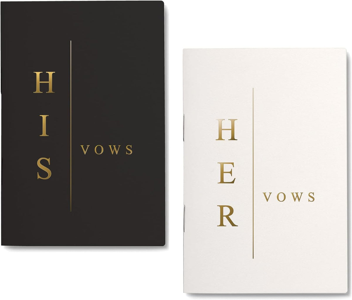 GroomBrideGifts Wedding Vow Book for His and Hers, Soft Touch, Perfectly Sized Bride and Groom Vow Books, Wedding Essentials, Wedding Registry Ideas, His and Hers Gifts - PuriLite