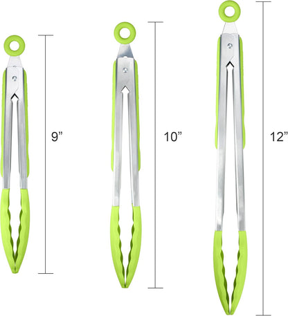 Purilite Select Silicone &amp; Stainless Steel Kitchen Tongs - PuriLite