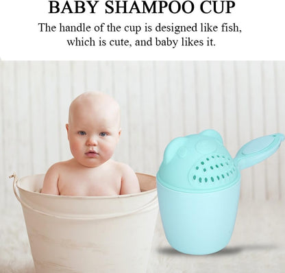 Baby Bath Rinse Cup, Detachable Baby Shampoo Rinser Kid Wash Hair Bathing Flusher for Baby Tub(Green) - PuriLite