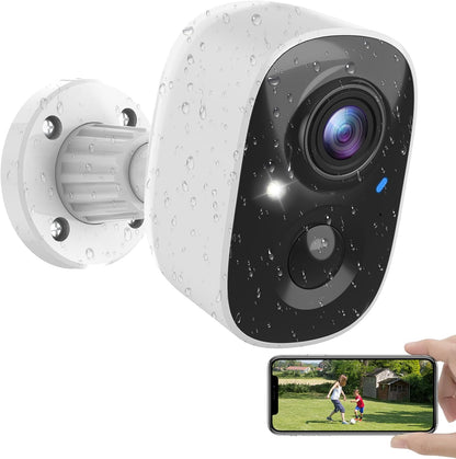 MaxiViz Wireless Camera Outdoor, Battery Powered Security Camera with 2K Color Night Vision, Outside Cameras with AI Motion Detection, 2-Way Talk, IP66 Weatherproof, SD/Cloud Storage, 2 Packs - PuriLite