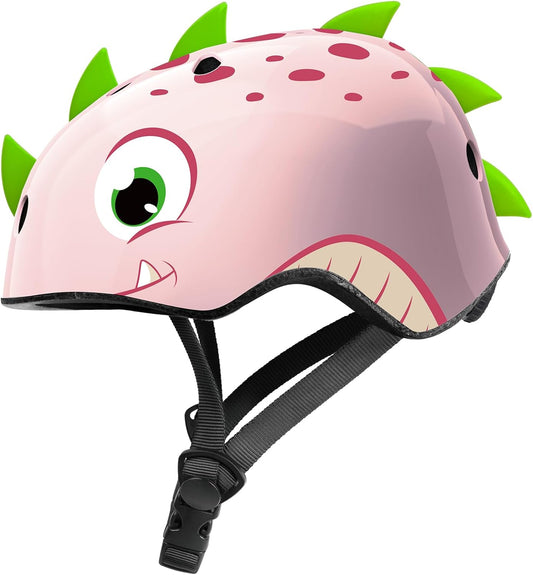 OutdoorMaster Kids Helmet, Bike Helmet for 1 Year Older Toddlers to Youths, 2 Sizes, Dial Fit Adjustment, Premium Safety & Ventilation, Multi-Sport Helmet for Bicycles, Skates, Scooters & Longboards - PuriLite
