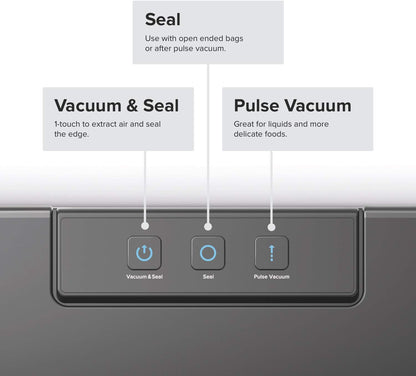 Anova Culinary Vacuum Sealer, Slim & Compact, Includes 10 Pre-Cut Bags (BPA-Free), Wet & Dry Dual Food Vacuum Sealer Machine for Sous Vide and Long-Term Storage, 2-Year Warranty
