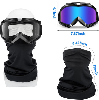 Motorcycle Goggles for Dirt Bike, Motocross, ATV, Racing, and Ski - Windproof and Dustproof - PuriLite