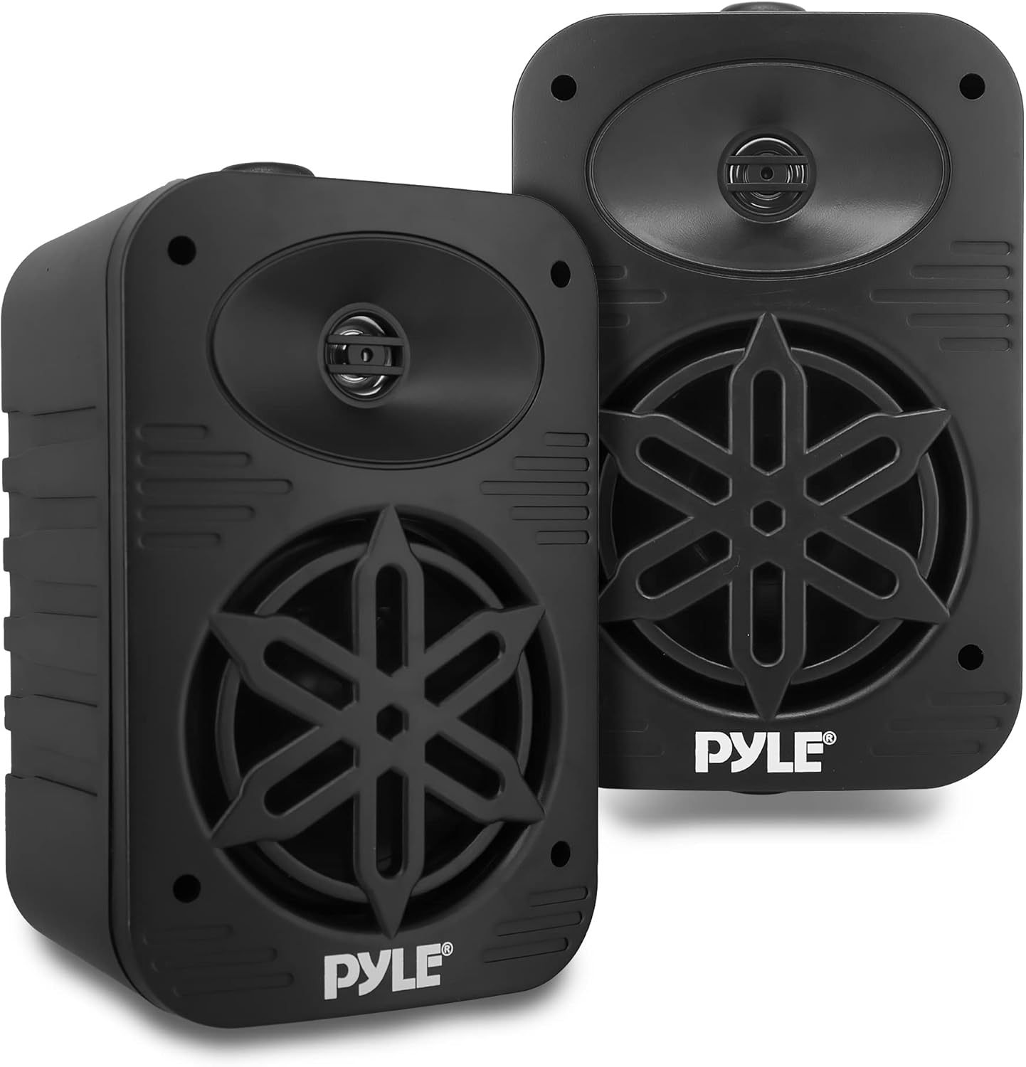 Pyle Indoor Outdoor Speakers Pair - 500 Watt Dual Waterproof 5.25” 2-Way Full Range Speaker System w/ 1/2” High Compliance Polymer Tweeter - in-Home, Boat, Marine, Deck, Patio, Poolside (Black) - PuriLite