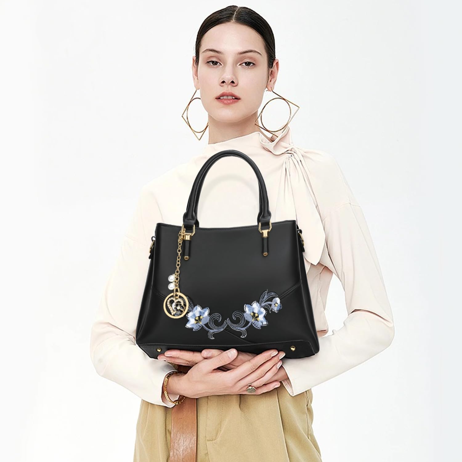 KKXIU Trendy Tote Bag for Women Lightweight Oxford Big Capacity Shoulder Purses and Handbags - PuriLite