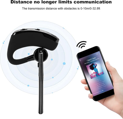 V8 Cordless Business BT Headphone, Clear HD Sound, Voice Prompt, Hands Calling, Noise Reduction, Intelligent CSR Chip - PuriLite